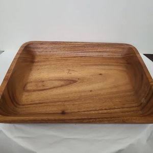 Solid Mango Wood Carved Tray